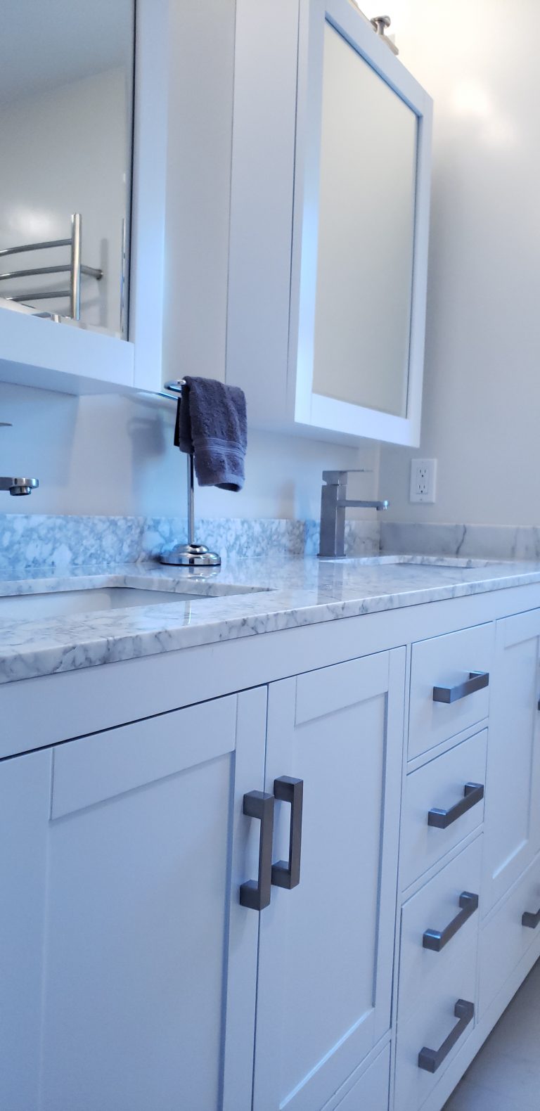 Double Sink Bathroom Vanity, Residential Construction, Bathroom Remodel, Bath Cabinetry