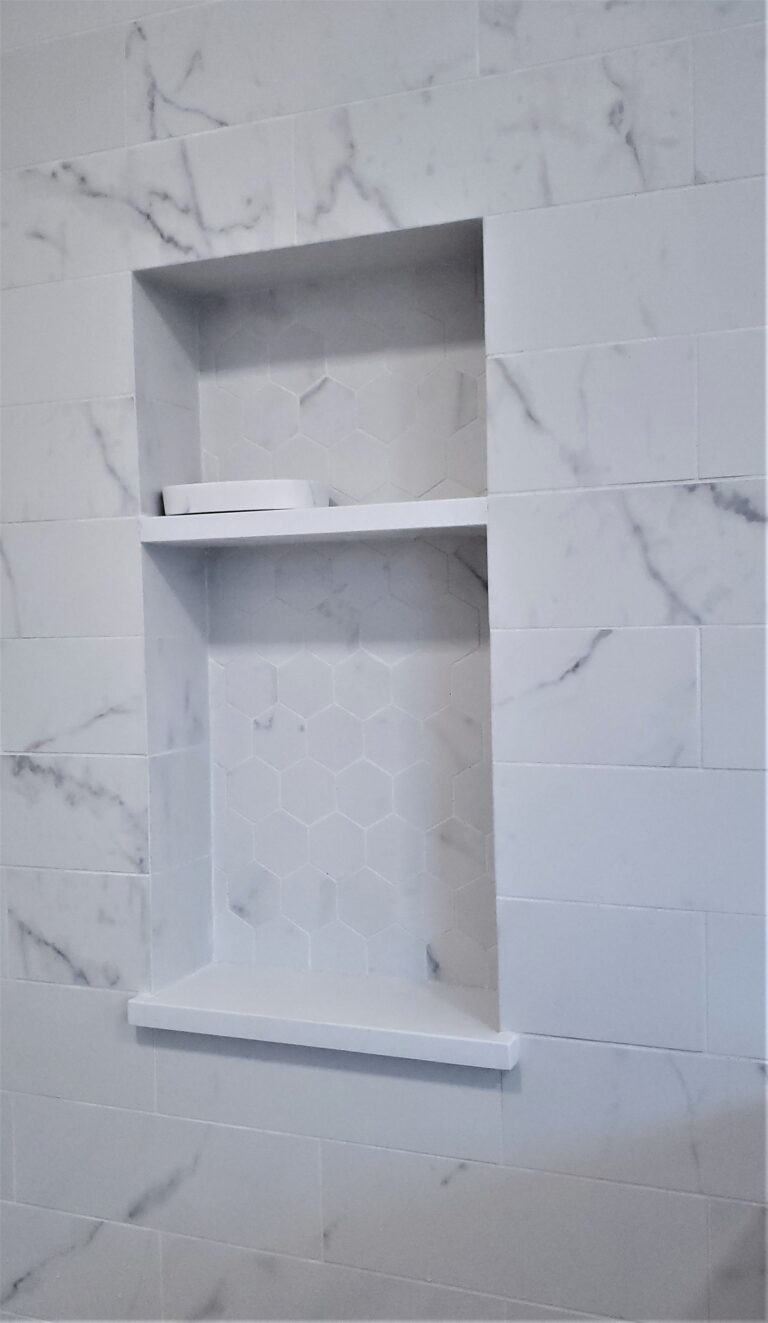 Bathroom Remodel - Shower Niche Tile Work