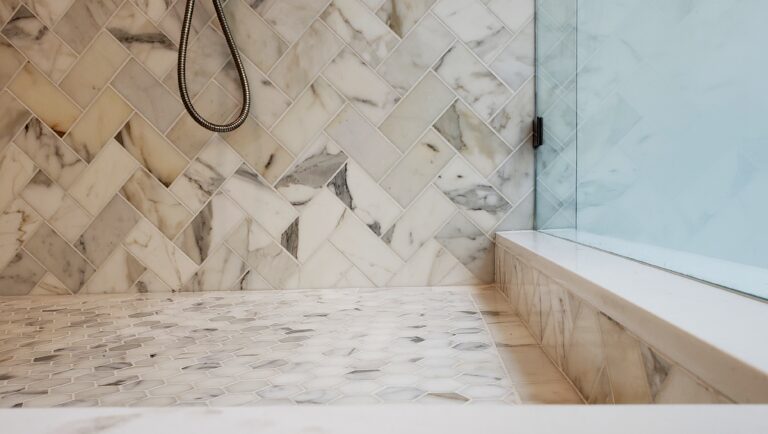 Custom Tile Work - Bathroom Remodel - Residential Construction - Tile Shower Walls